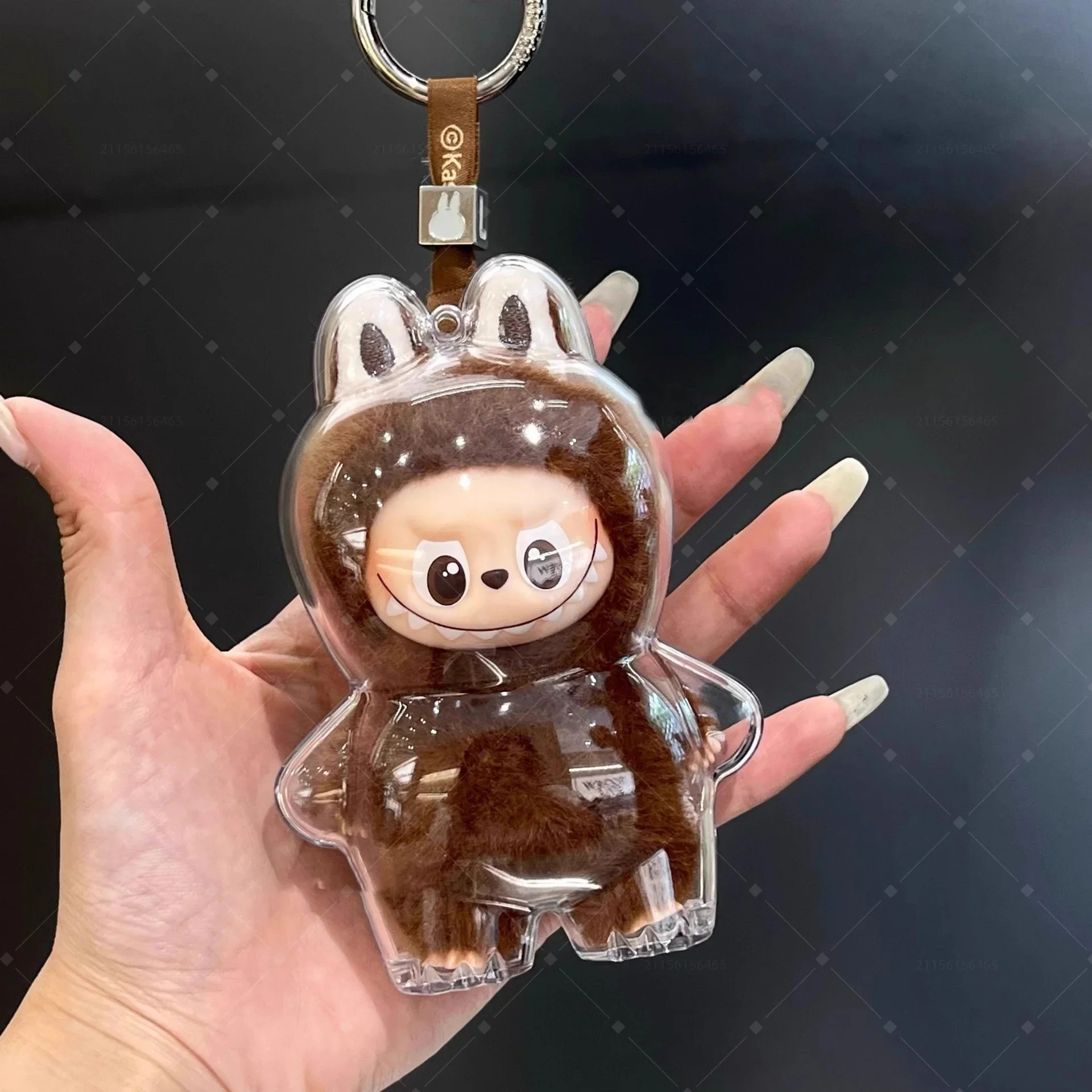 NEW Transparent Protective Case For LABUBU 4 PIN FOR LOVE Series Vinyl Plush Doll Dust Cover Storage Box For LABUBU Accessories