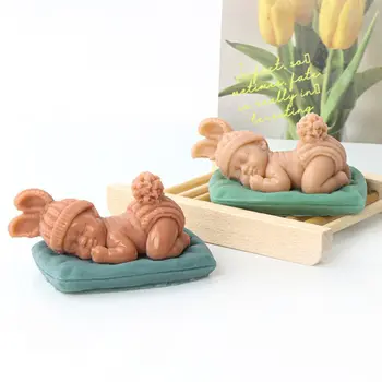 3D嬰兒睡姿矽膠模具 廚房DIY翻糖蛋糕烘焙巧克力模具 手工肥皂蠟燭石膏樹脂黏土工具 8 最佳銷售 嬰兒矽膠模具 - №6