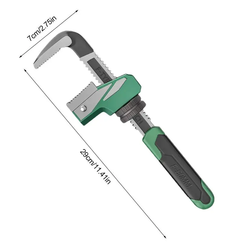 Monkey Wrench F-Type Sturdy Pipe Vise Wrench Multi-Functional Speed Wrench With Extension Right-Angle For Special-Shaped Valve