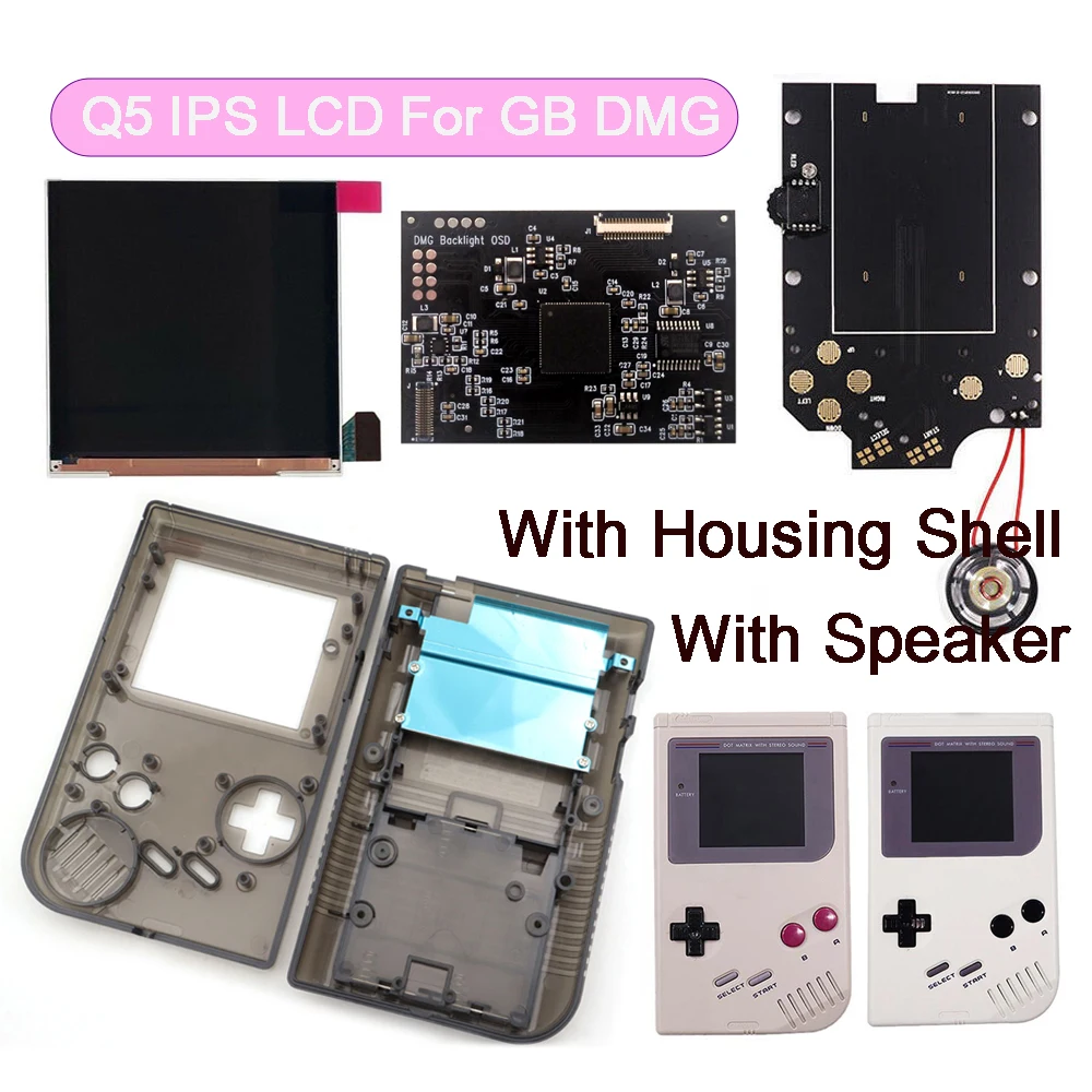 hispeedido-q5-Ecran-lcd-ips-de-plus-grande-taille-pour-gameboy-dmg-original-gb-rips-kit-d'affichage-de-remplacement-avec-coque