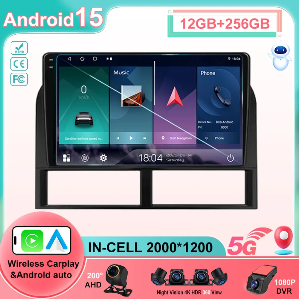 Android 15 For Dodge Charger Magnum 2005-2007 Car Radio Multimedia Wireless Carplay AUTO GPS Navigation Video Player 2 Din 5G