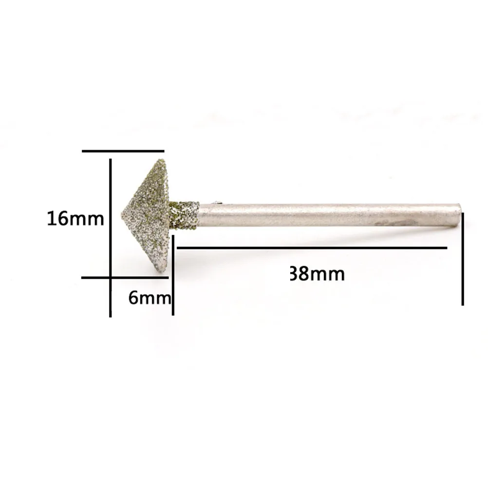 

6pcs Grinding Head High Hardness Brazed Diamond Stone Carving Jade Polishing Ceramic Glass Electric Burrs Tool