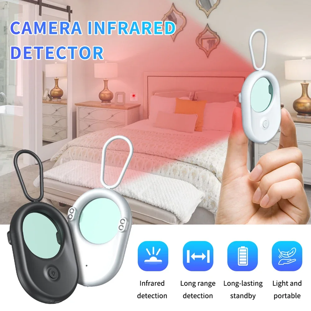 Infrared Scanning Hotel Anti-Camera Detector with 2 Levels LED Wireless Signal Scanner for Home Office Travel