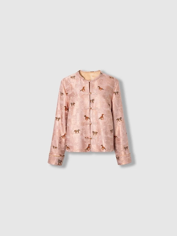 

plus Size Chinese Style Classical Embroidery Spring Windhorse Open Cardigan Outerwear Great Fit for Plump Women Jacket