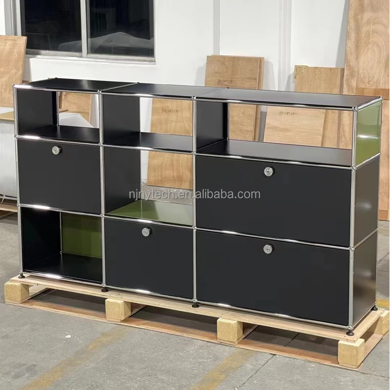 

Module Simple Locker Stainless Steel Modern Fashion Combination Side Cabinet TV Cabinet Korean Edition White Table TV Bedroom