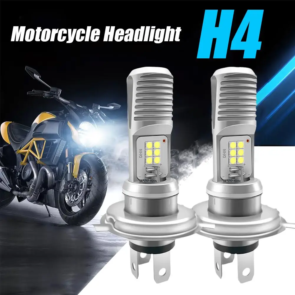 Motorcycle Headlight H4 LED Motorcycle Headlight Bulbs White Lens Lo (T19) Hi 12V Lamp Lamp Headlight Motorbike M5 D7M7