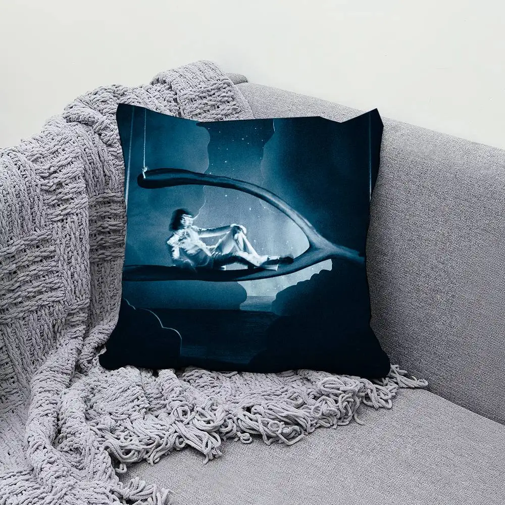

C-Conan G-Gray Wishbone 30x30cm 45x45cm Pillow Case Decor Protective Covers Comfortable Soft For Sofa Living Room Home Office