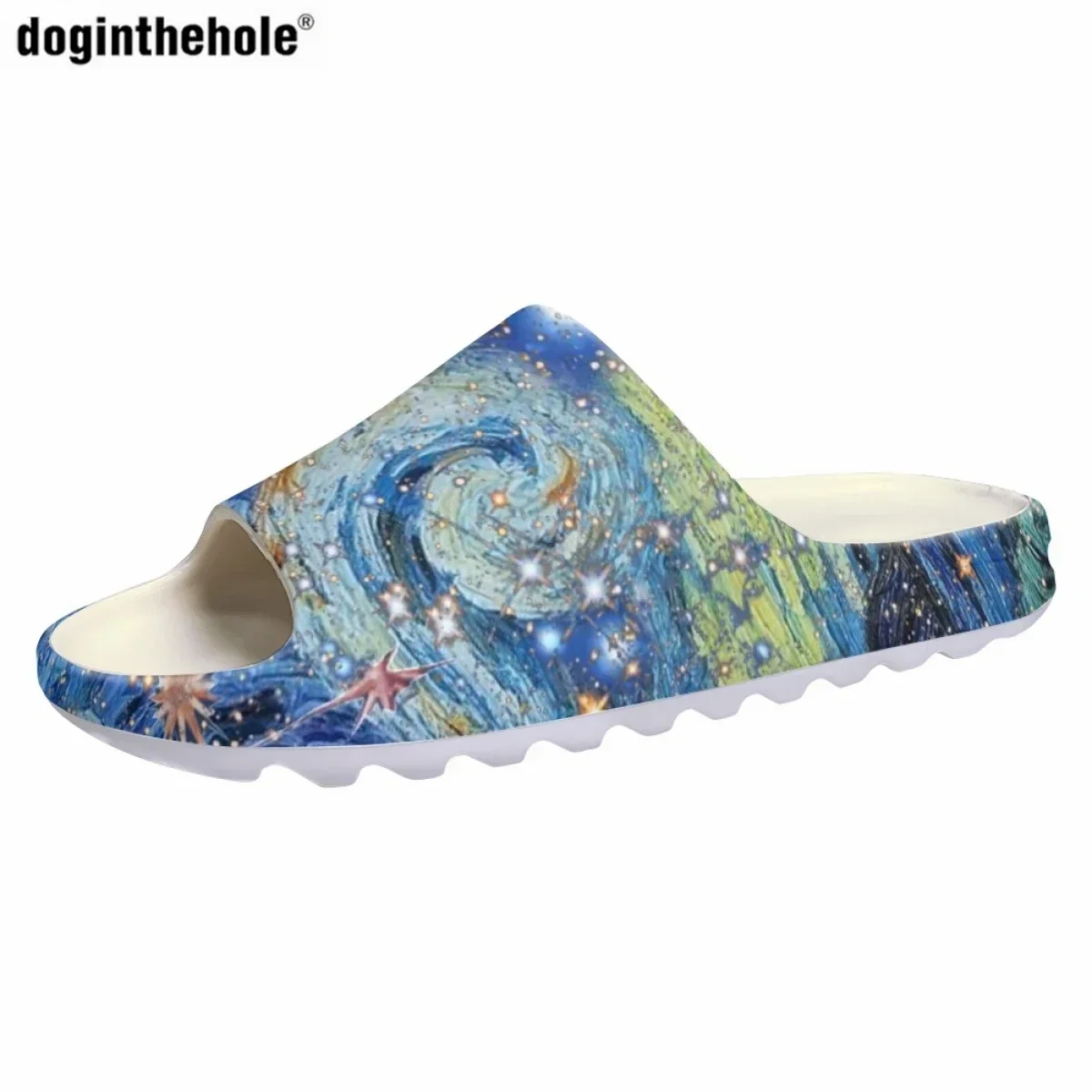 Van Gogh Oil Paint Pattern Design Slippers Summer New Ladies Vacation Beach Sandals Home Non-slip Coconut Slippers