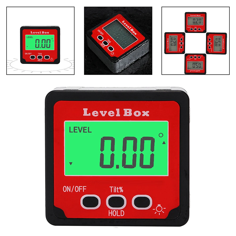 Digital Level Angle Gauge Meter, Magnetic Inclinometer, Box Woodworking Digital Inclinometer