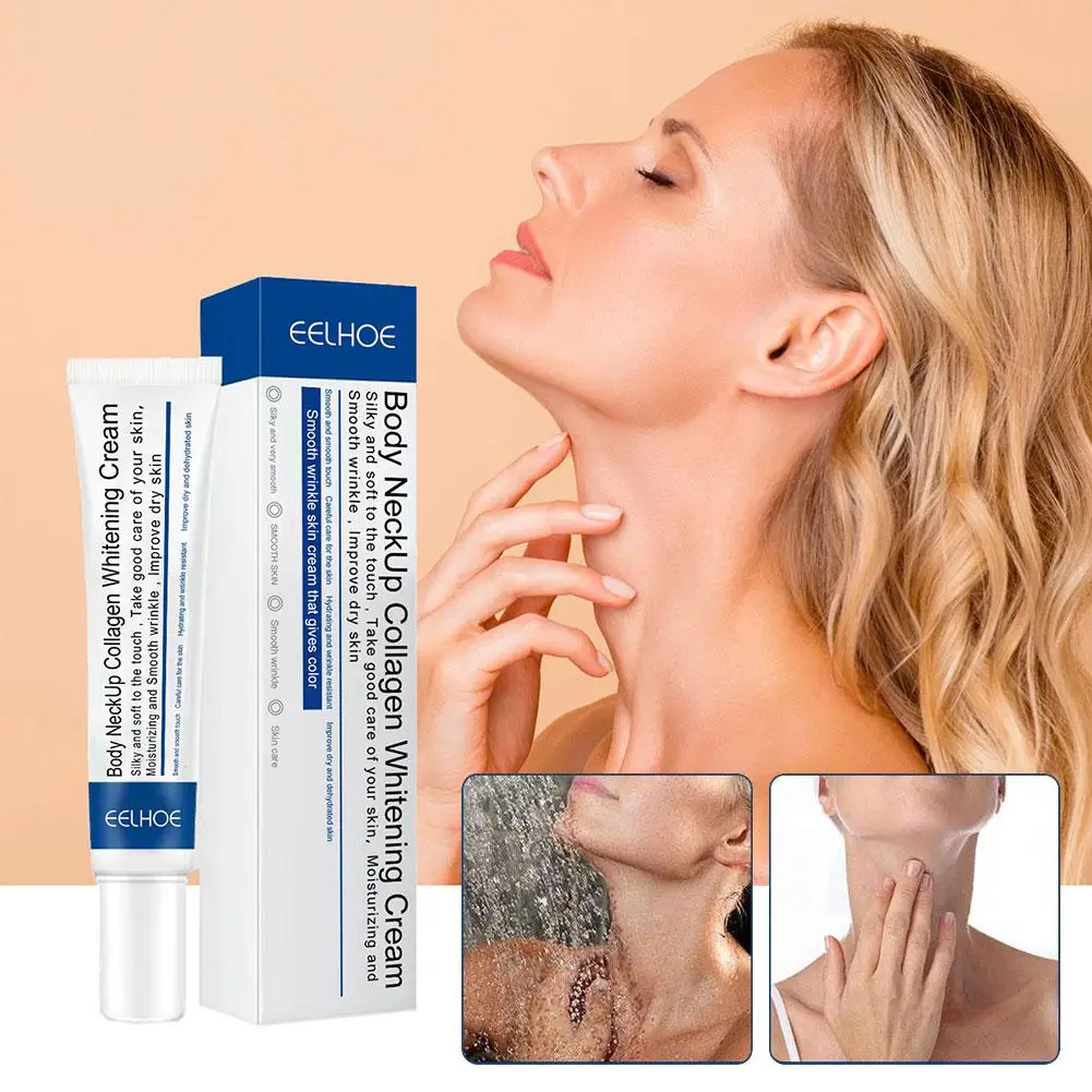 3 Stuks Collageen Nek Crème Anti-Aging Strakker Tilt De Nek Kin Efficiënt Verminderen Fijne Lijntjes Verhelderende Huid