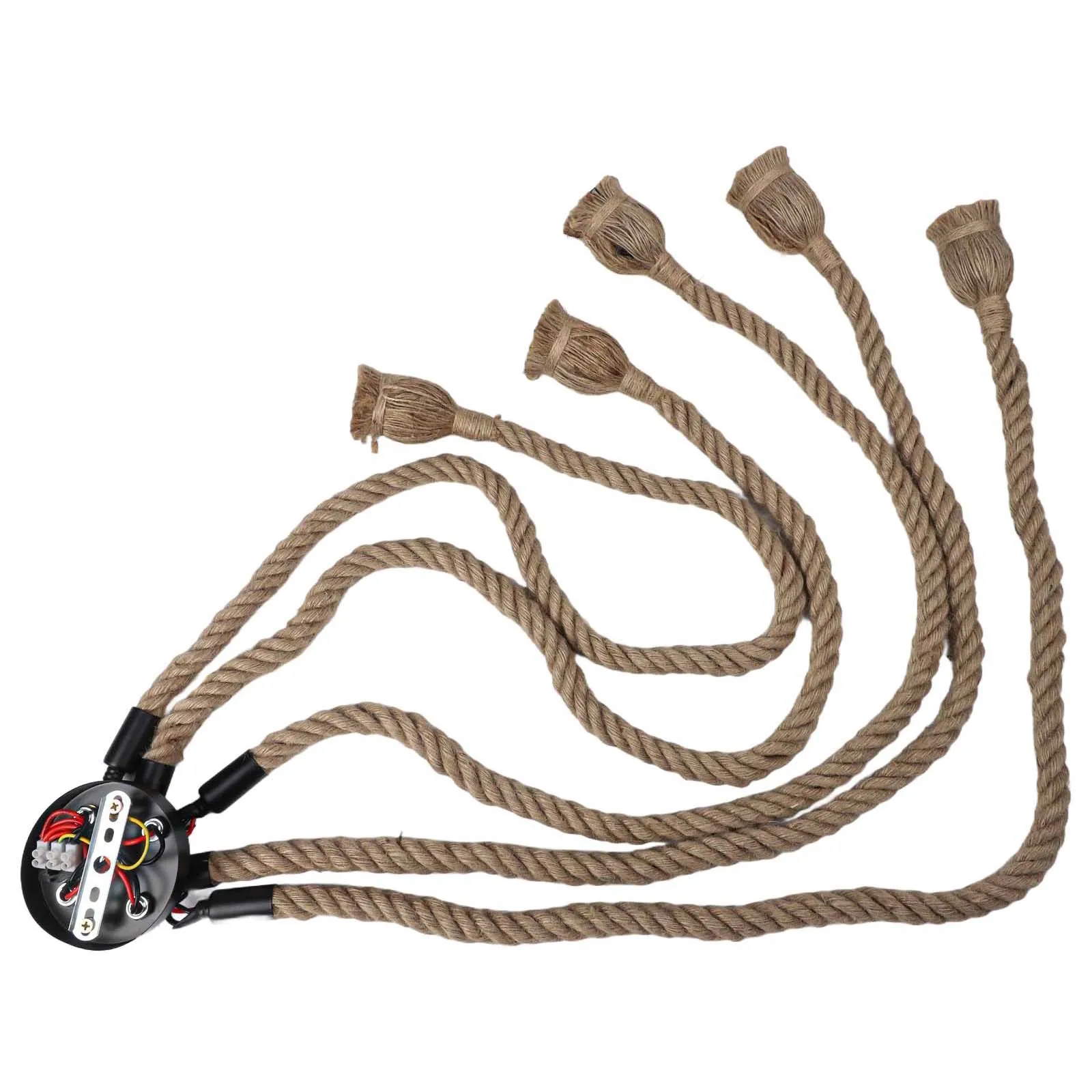 

Лампа-шпагат, люстра, без земли, желтый, ручная работа, пеньковая веревка, промышленный светодиодный ретро-винтовой крепежный провод, новинка