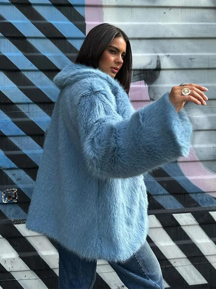 

Шикарные женские пальто из искусственного меха лисы, однотонные утепленные пальто с лацканами и утепленными карманами, женские пальто 202, осенне-зимняя модная новая женская уличная одежда