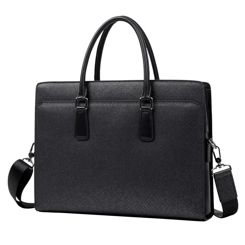 Nuova borsa a tracolla autentica da uomo in pelle borsa da lavoro moda antifurto con blocco password borsa da uomo di fascia alta da 14 pollici