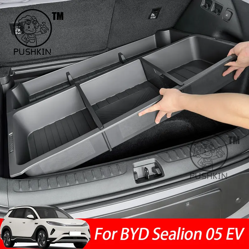 

For BYD sealion 05 EV 2025 Car Trunk Storage Box Rear Tailbox Cargo Organizer Interior Accessories