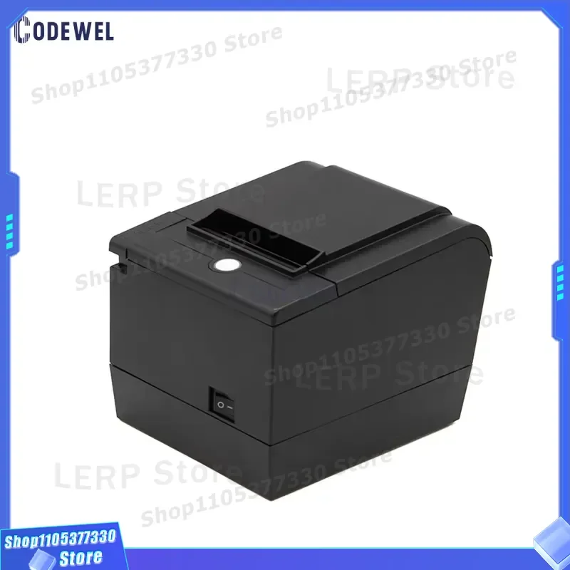 80mm POS Thermal Receipt Printer USB Desktop High Speed 250mm/s with Auto Paper Cutting for Retail Shop Cashier System USB