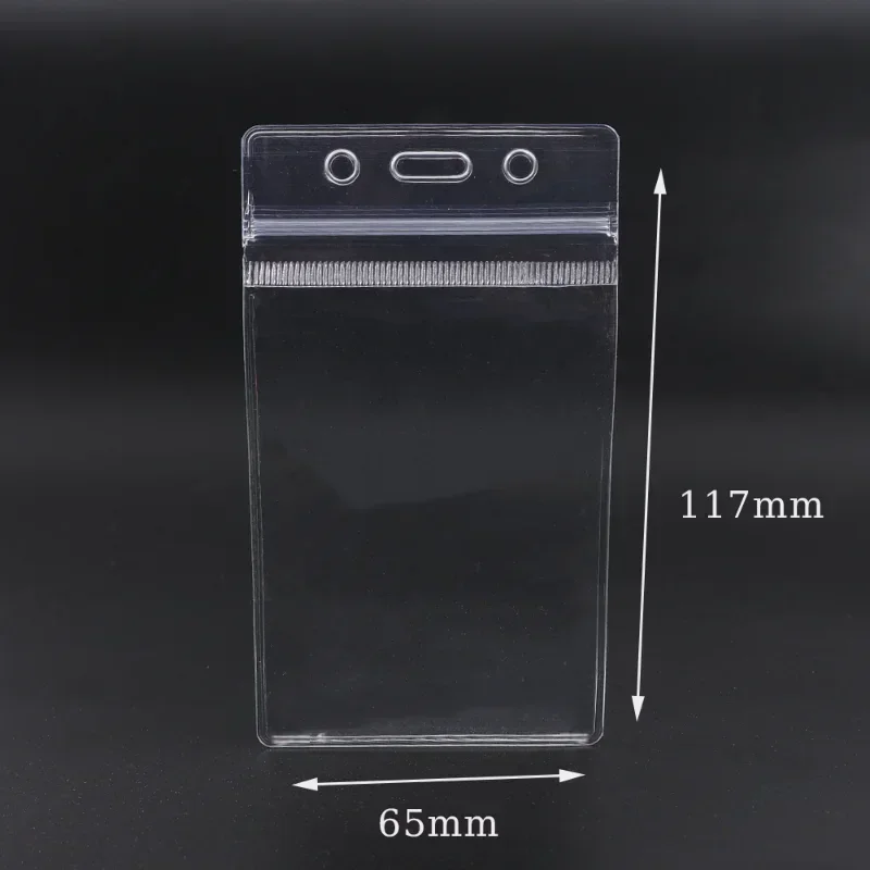 Funda de plástico de vinilo transparente Vertical HD, funda impermeable para tarjeta de crédito bancaria para estudiantes, soporte para insignia, accesorios, funda para tarjeta de identificación