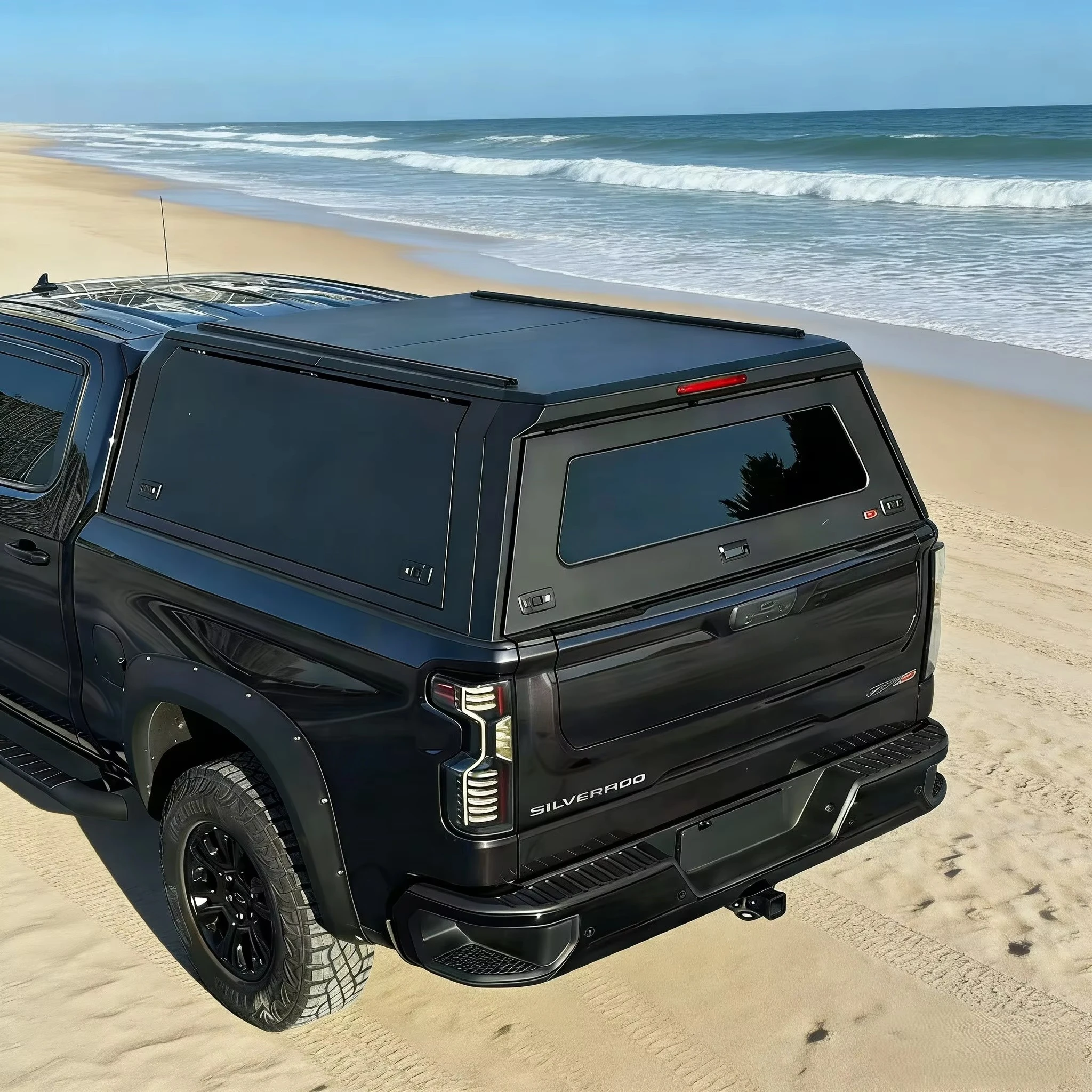 Pickup Hardtop Waterproof Lightweight Acid-Alkali Safe Locking Tailbox | Powder Coating No-Drilling Installation
