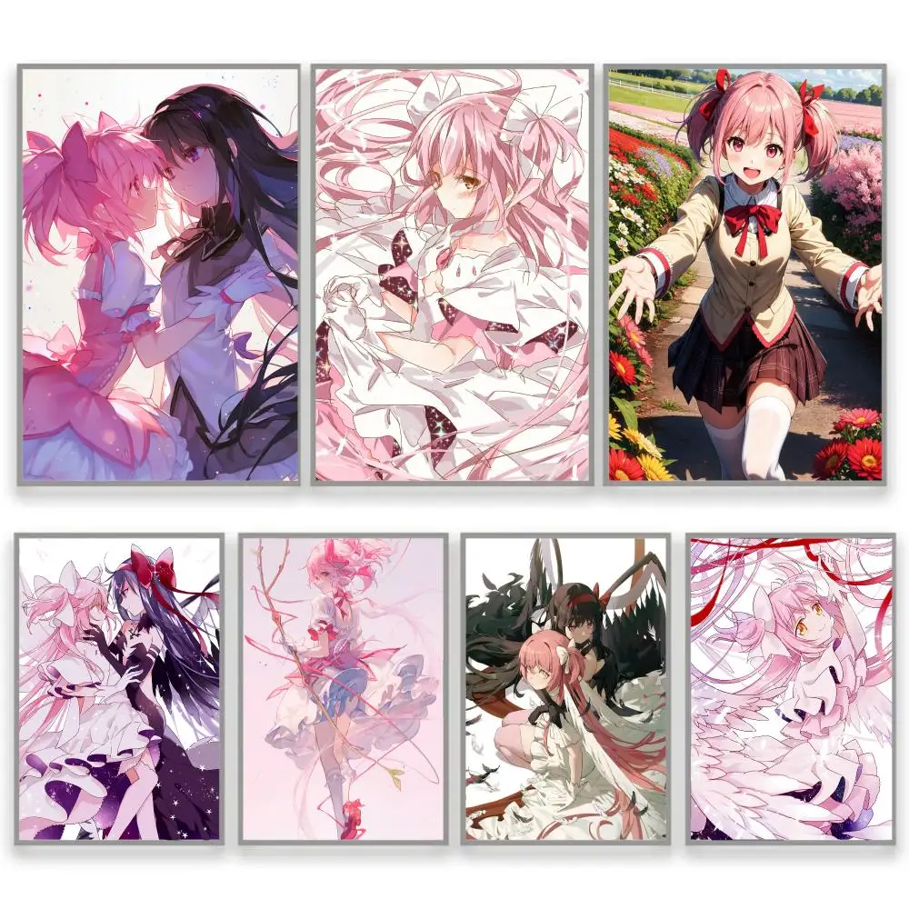 Puella Magi Madoka Magica Cool Room Layout Aesthetic Room Stuff Modern Wall Sticker Poster