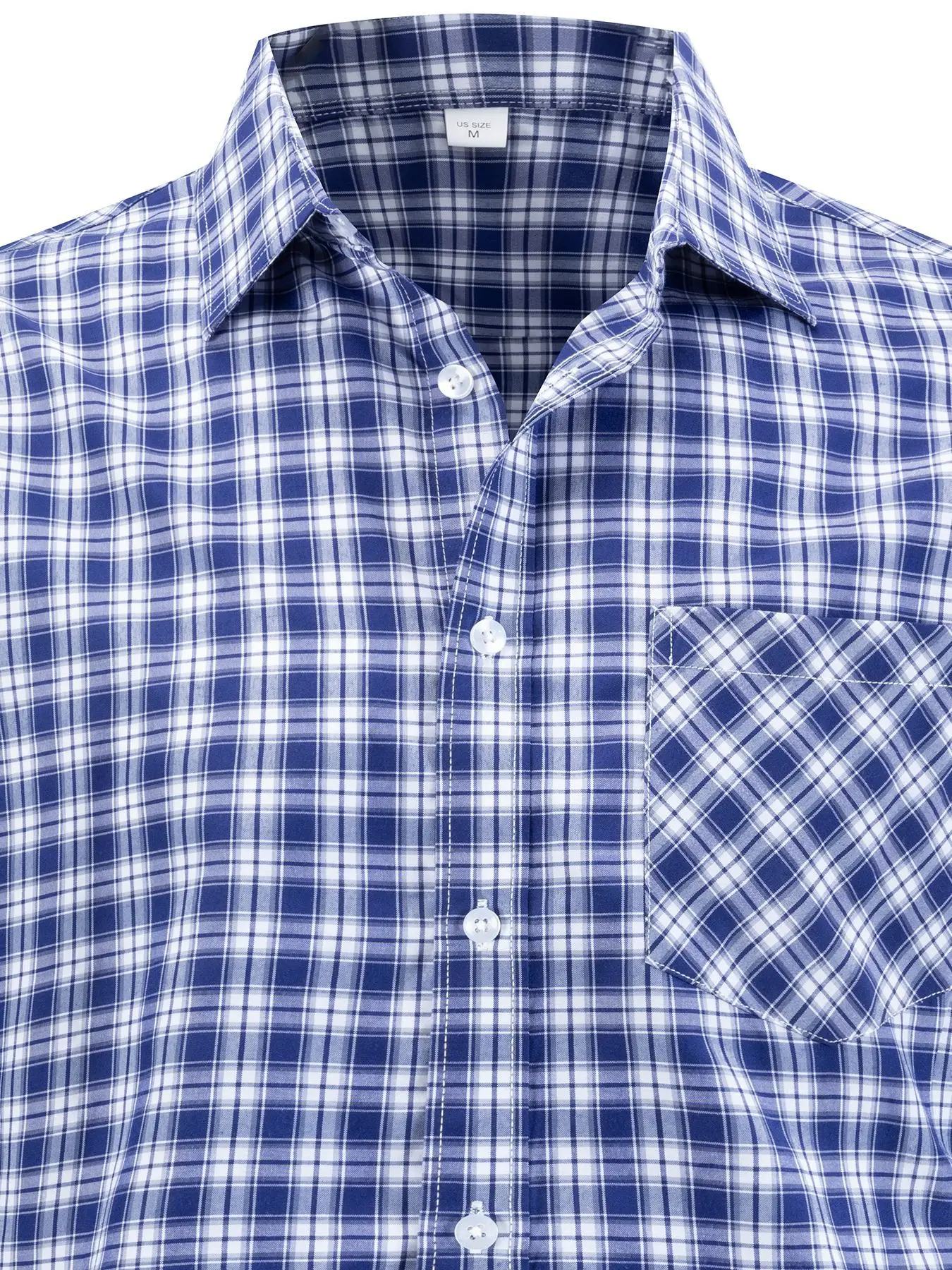 Camicia da uomo scozzese con risvolto multicolore casual da lavoro