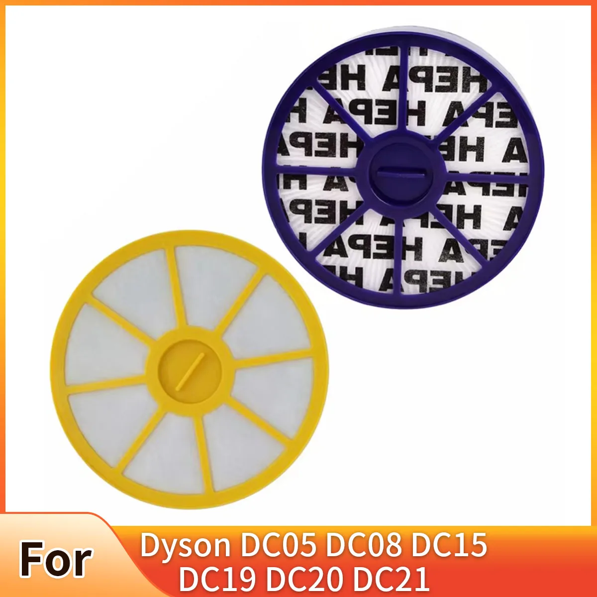 Front & Back HEPA Filter Kit For Dyson DC05 DC08 DC15 DC19 DC20 DC21 Pre & Post ,Upper & Lower Motor Allergy Vacuum Replacement