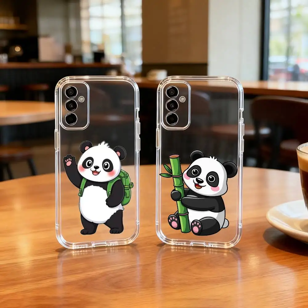 

Чехол для телефона с милой пандой, прозрачный, силиконовый, мягкий, для Samsung A10,12,20,21S,30,31,40,50,51,52,70,71