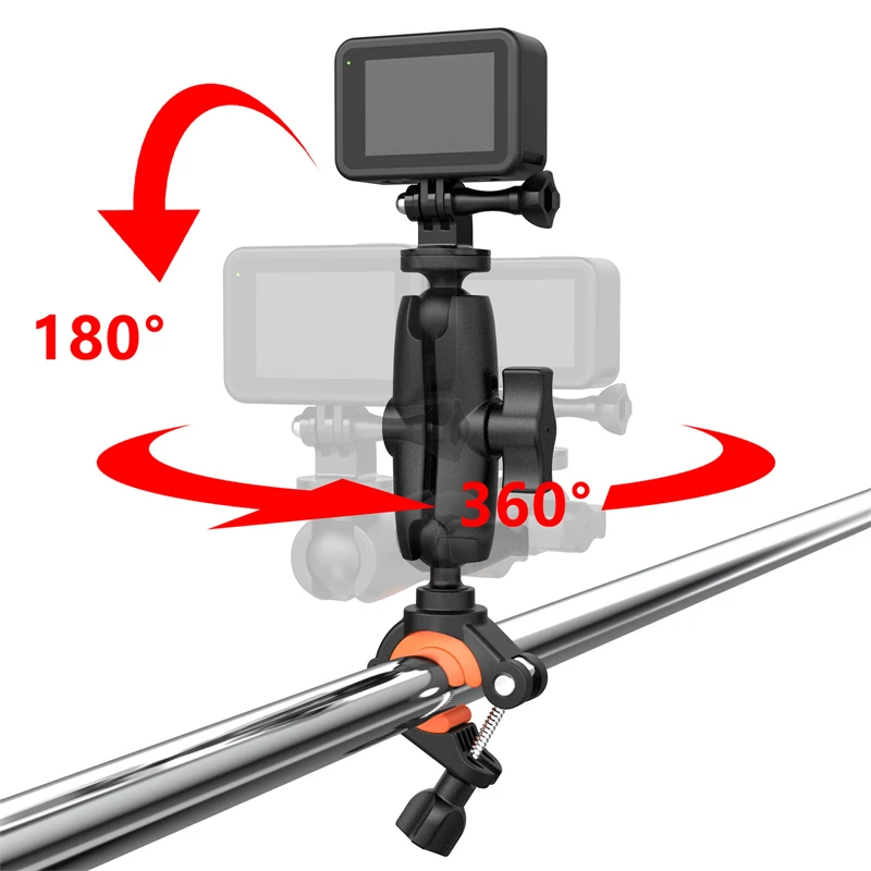 Camera Arm Motorcycle Fietsstuur Mount Voor Gopro Hero 10 9 Insta360 Een X2 Rs Sport Camera Verstelbare Klem accessoire