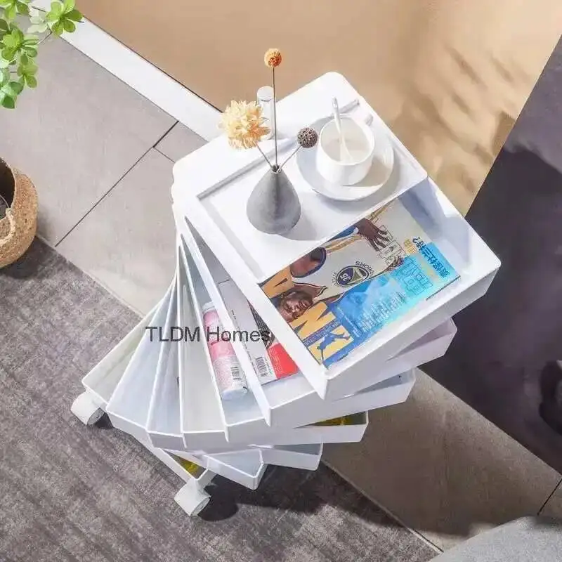 Creative360 °   Estetyczny wózek pomocniczy, obrotowy wózek kosmetyczny do salonu fryzjerskiego, wielofunkcyjny szafka narzędziowa, wielopoziomowy wózek do przechowywania.