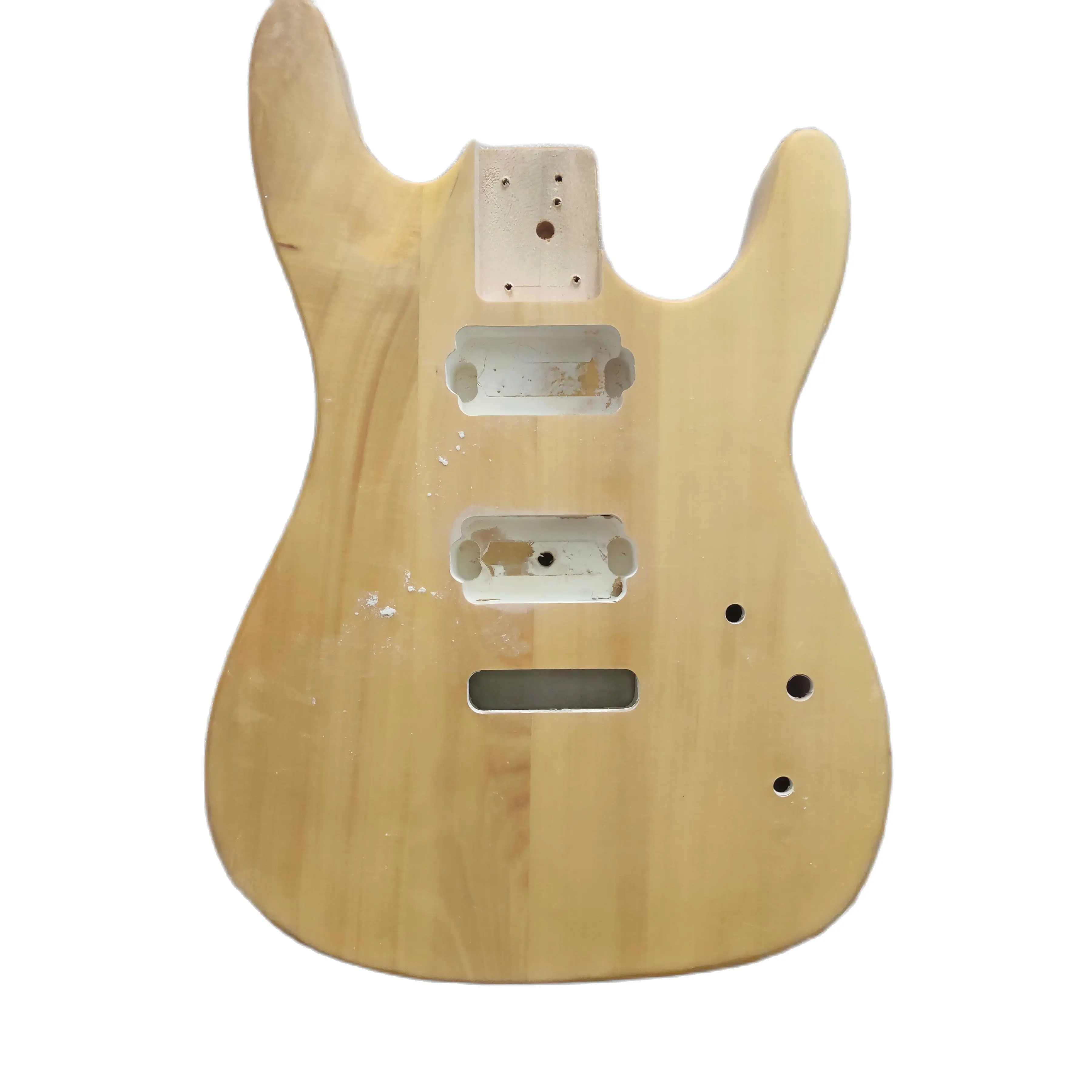 

Electric Guitar Body Unfinished HH Basswood Flame Maple Veneer, Color Barrel, Semi-finished Guitar Part, Stock