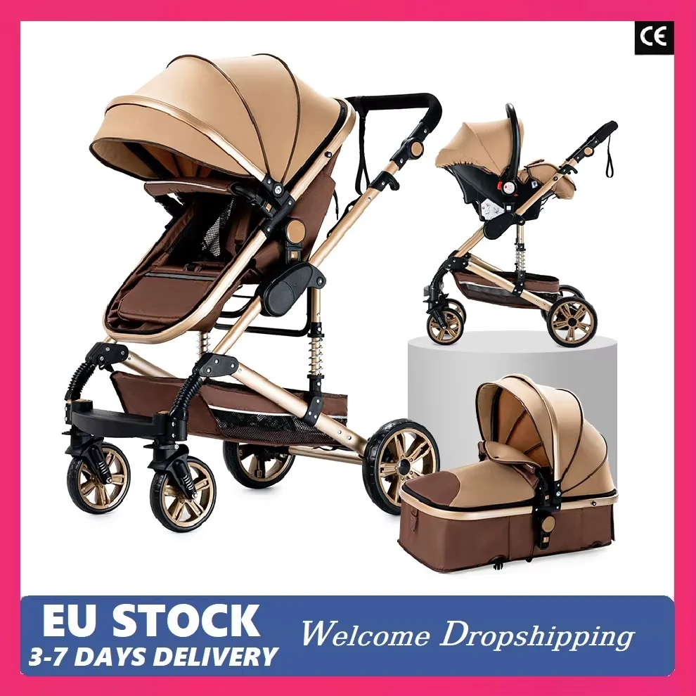 Cochecito de bebé 3 en 1, carrito de bebé, artículos para recién nacidos, 3 piezas