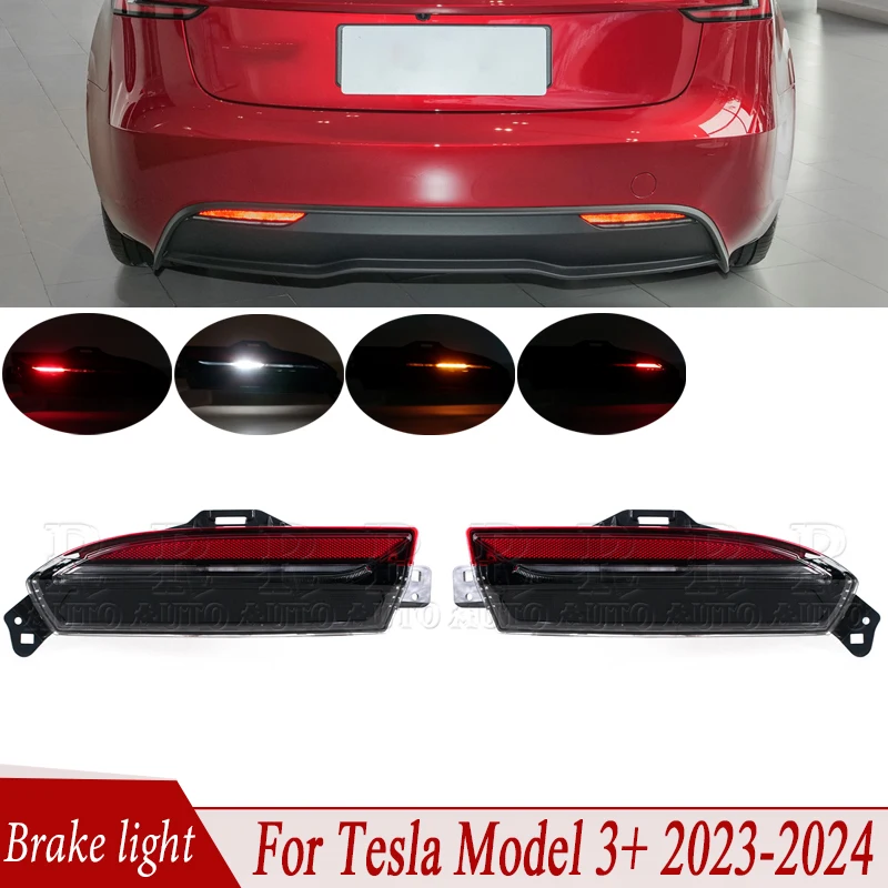 

Для Tesla Model 3+ 2023-2024 Highland задний бампер стоп-сигнал в сборе стоп-сигнал свет отражатель лампа 171251300 Д 1712514 -00-D