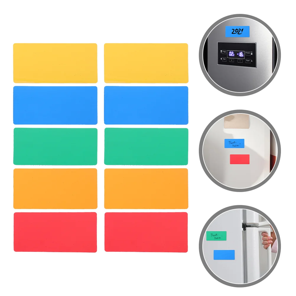 

15 Pcs Marker Pen Wipe Label Waterproof Stickers Magnetic Memo Plate Tags Rubber Labels Erasable