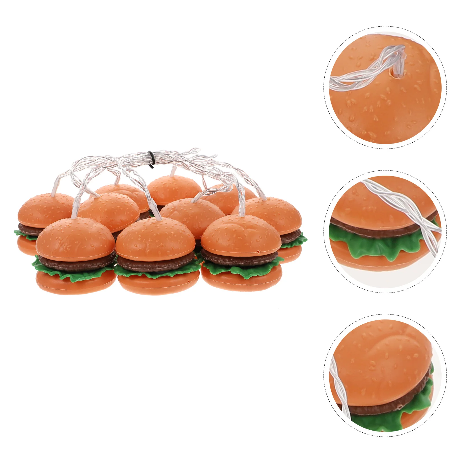 

Fairy Lights Indoor Burger String Retro Decor Decorative Holiday Outdoor