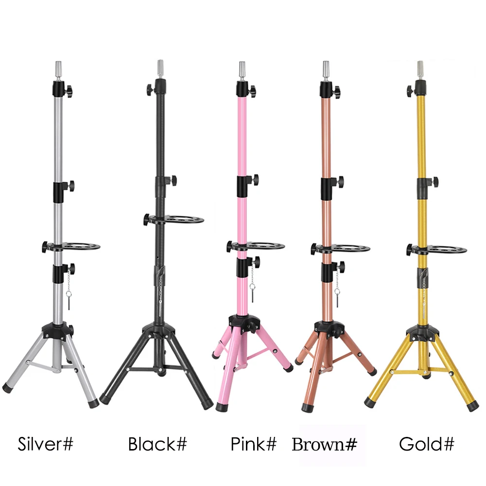 Novo manequim cabeça suporte peruca tripé ajustável resistente peruca cabeça suporte para bloco de lona cabeça peruca suporte com bandeja 55 Polegada