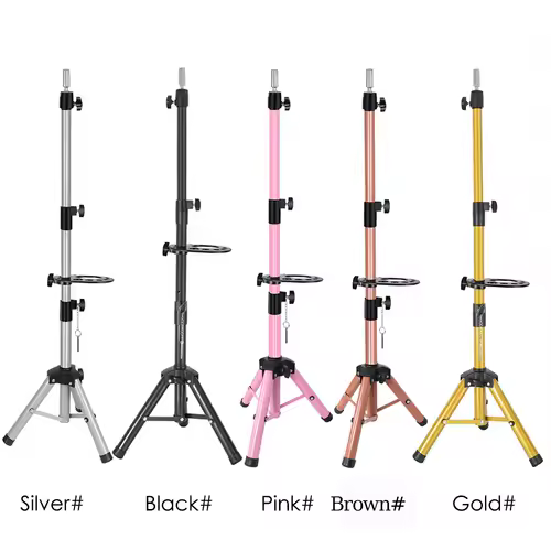 55Inch Mannequin Head Stand Adjustable Heavy Duty Wig Stand Tripod For Cosmetology Hairdressing Training Head Stand With Tray - Image 3