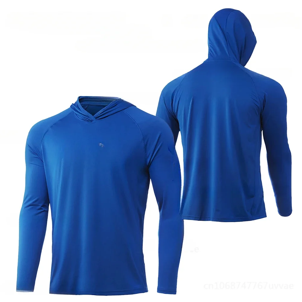 الصيد هوديس الصيف في الهواء الطلق الأشعة فوق البنفسجية حماية الصيد الفانيلة تنفس الصياد ملابس الرجال طويلة الأكمام قمصان الصيد بلايز #2