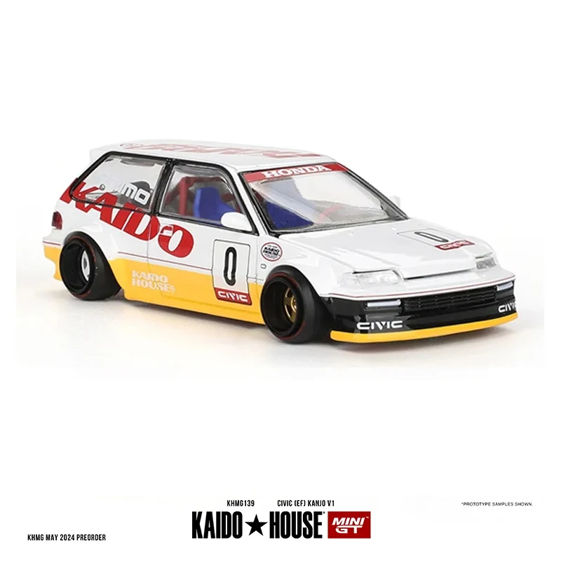 ミニオープニングフードダイキャストカーモデル,海道ハウス,khmg139,シビックef9カンジョーv1,1:64