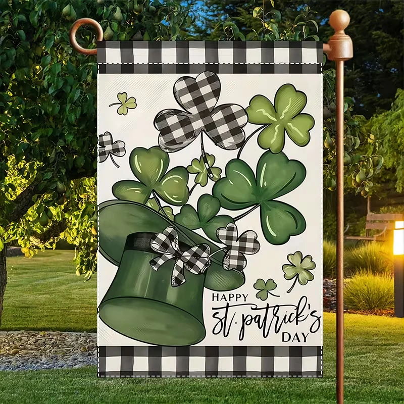 

VIKAMA Happy St. Patrick's Day Garden Flag, Perfect for Outdoor and Patio Decorations, Party and Holiday Decorations