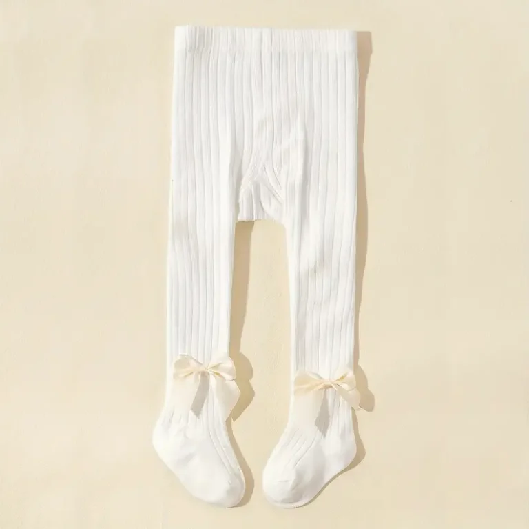 3 stks baby peuter leggings sokken Meisjes Leuke Boog Decor Effen Kleur Panty kinderen Baby Dikke Leggings Panty Sokken Broek