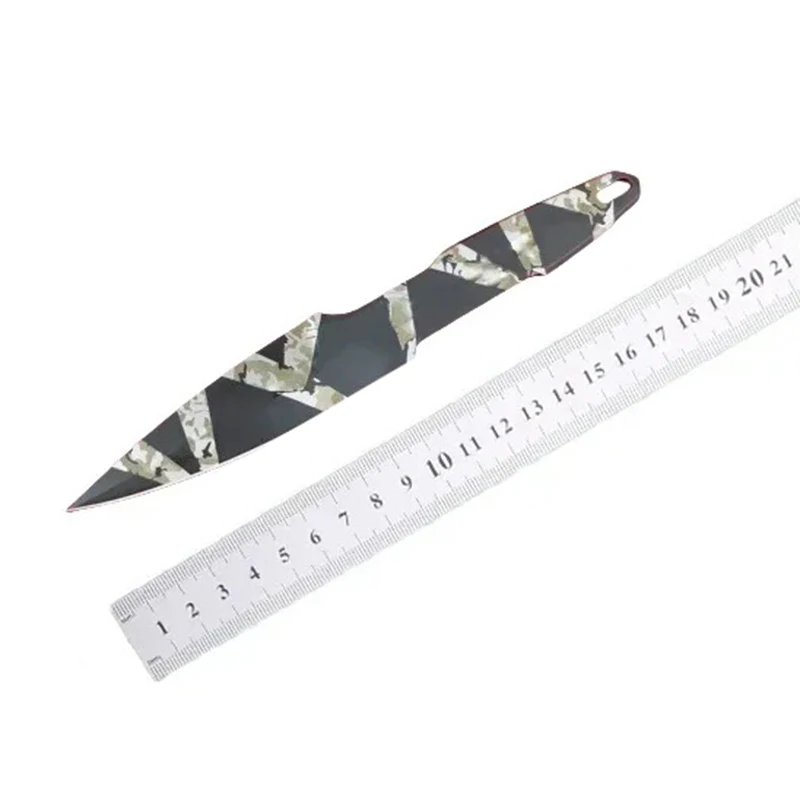 

Exr S-THIL Camo Straight Fixed Blade Knife N690 Blade Nylon Fiberglass Sheath EDC Tool Camping Hunting Survival Knives