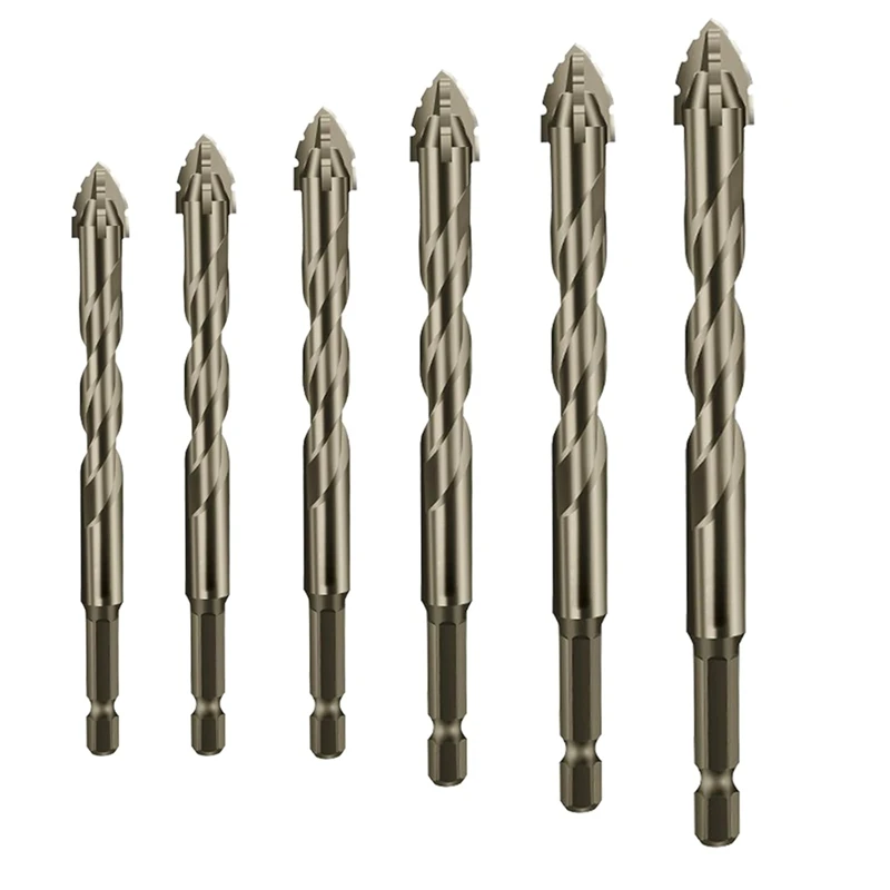 TOP Four-Flute Sawtooth Eccentric Drill Bit, Multifunction Drill Bit Set, High Hardness Skewed Head Eccentric Drill Bits