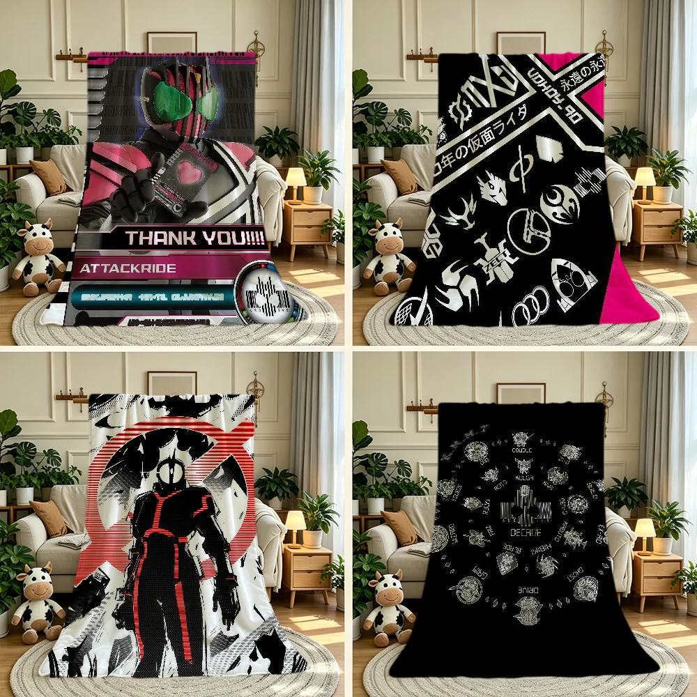 Cool K-Kamen Blanket Throw Super Cosy Plush Living R-Rider Room Sofa Couch Childish Birthday Gifts