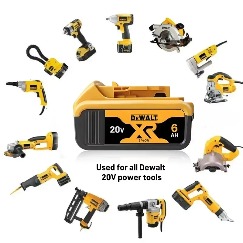 Original DEWALT battery，20V,，6AH， rechargeable lithium-ion battery， DCB115， DCB118,，Dewalt tool battery, dewalt ，DCB1104 charger