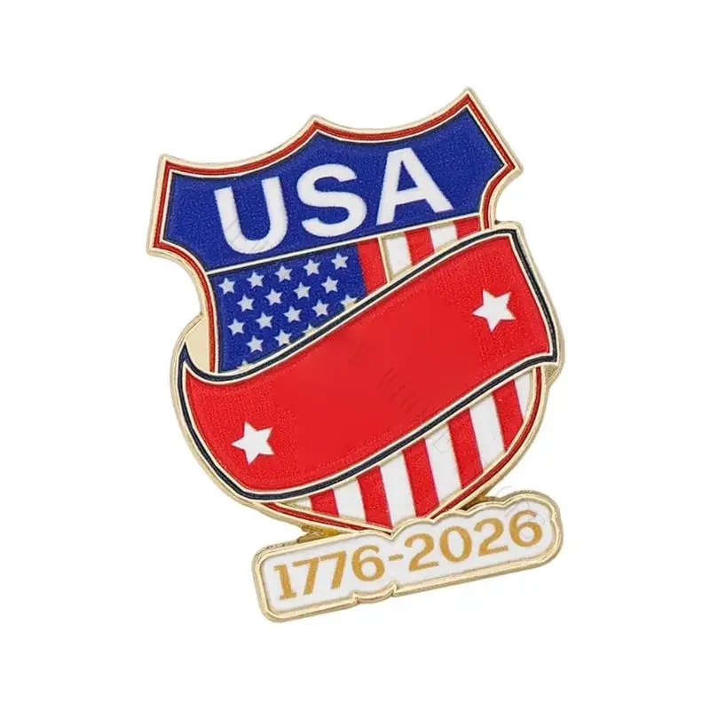 R7UF Alloy Refined American Independence Day 250th Anniversary Badge Pin for Clothes Jewelry Accessories Gifts For Friend