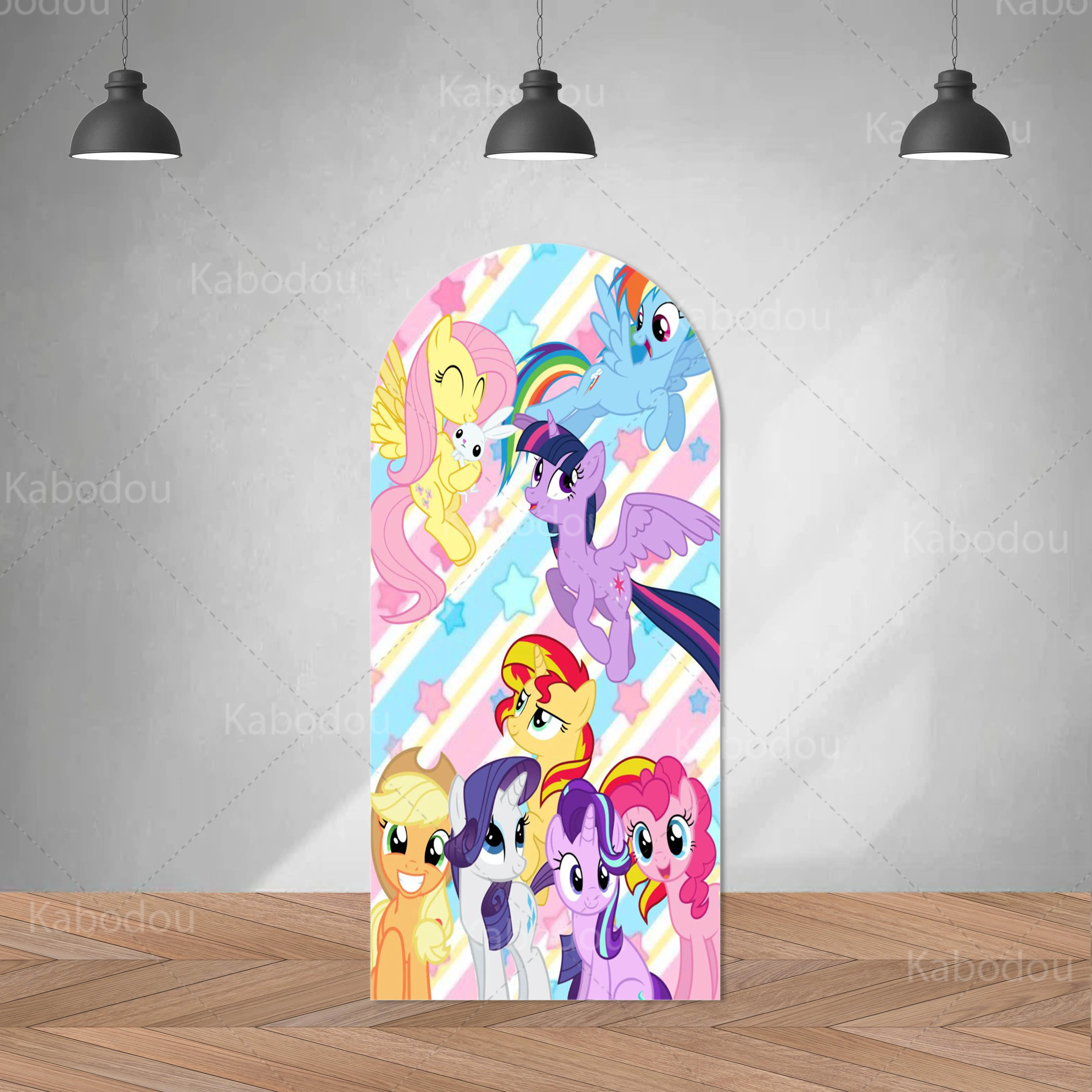Fondo de My Little Ponys, cubierta de arco para fiesta de cumpleaños de niños, decoración de caballos de dibujos animados, fondos de Baby Shower para cabina de fotografía