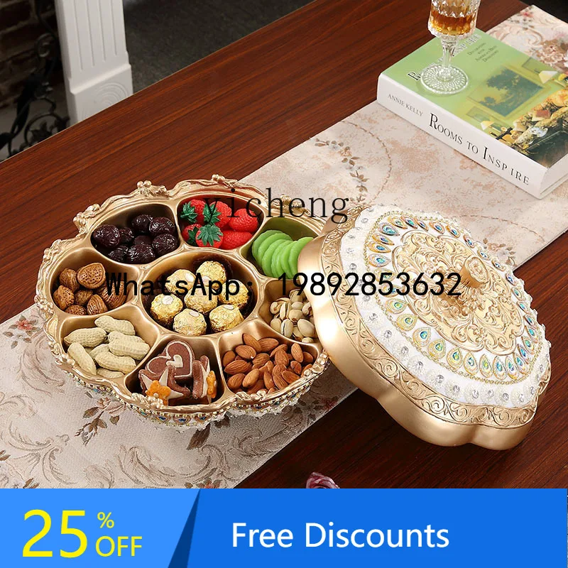 

AA household living room coffee table ornament fruit luxury multi-layer dried fruit plate