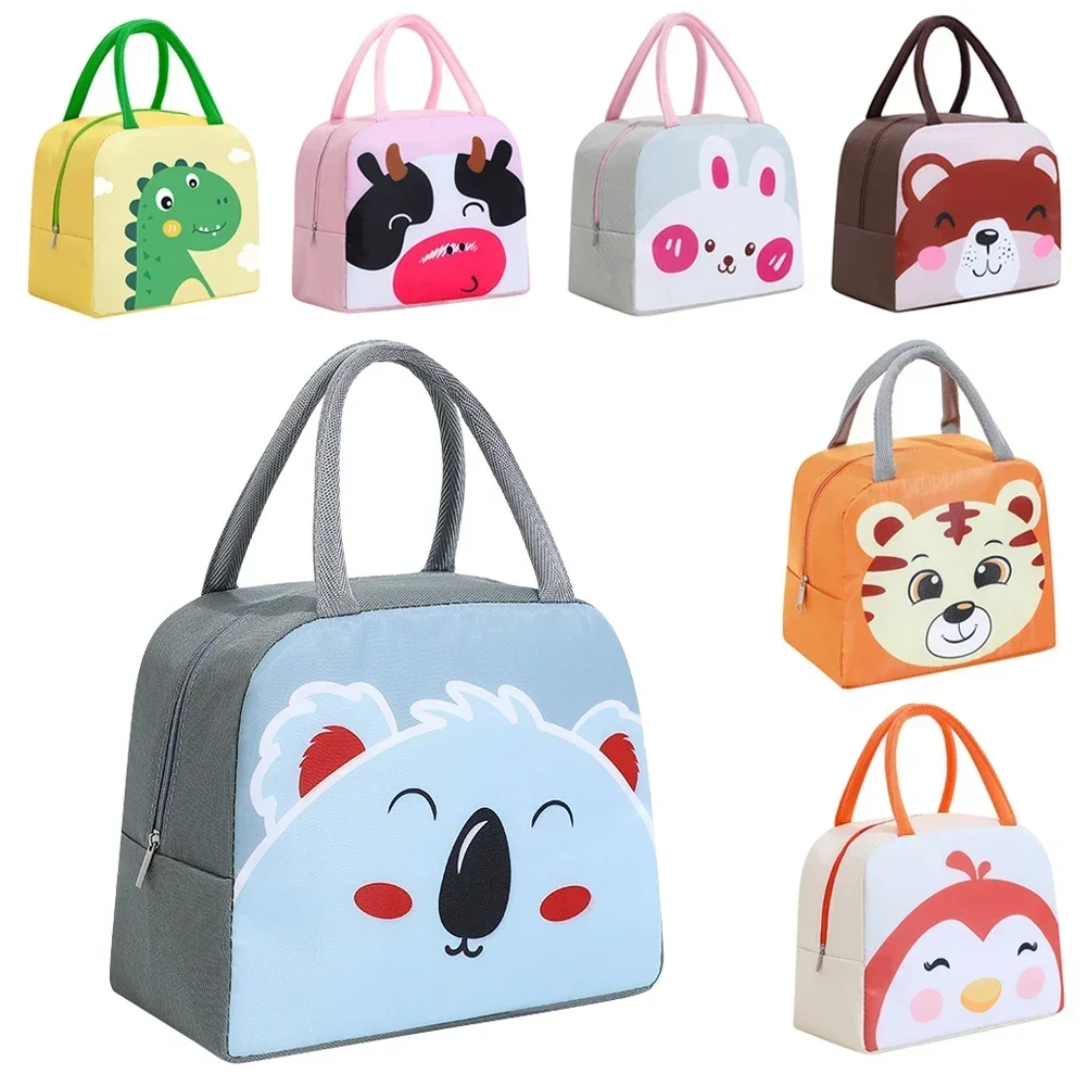 Przenośna izolowana termiczna torba na drugie śniadanie Cute Cartoon Picnic Food Storage Lunch Box Torby termoizolacyjne Tote dla kobiet Dziewczyna