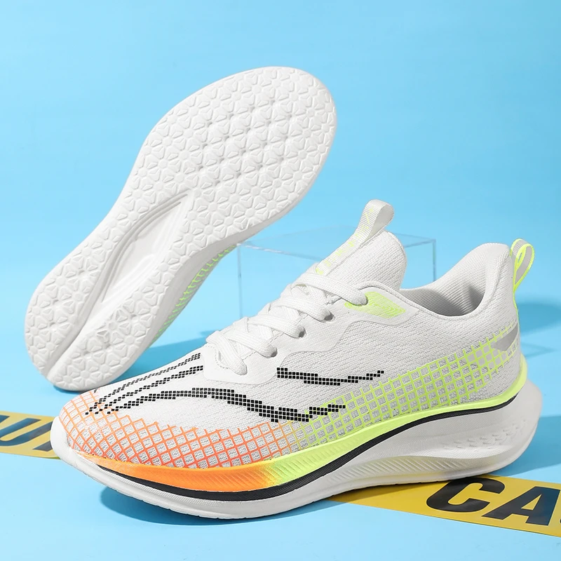 

Men's Shock Absorption Running Shoes Breathable Mesh Lightweight Non-Slip Sneakers Gym Jogging Walking Training Outdoor Sports