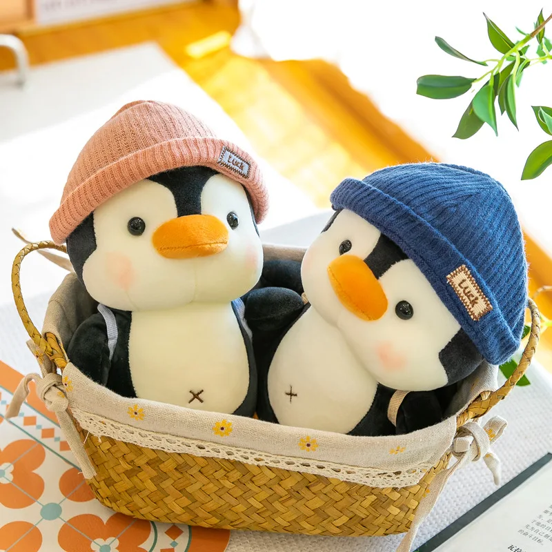 20cm Lucky Penguin Plush Toys Kawaii Stuffed Cartoon Animal Doll Birthday Christmas Gift for Kids Children