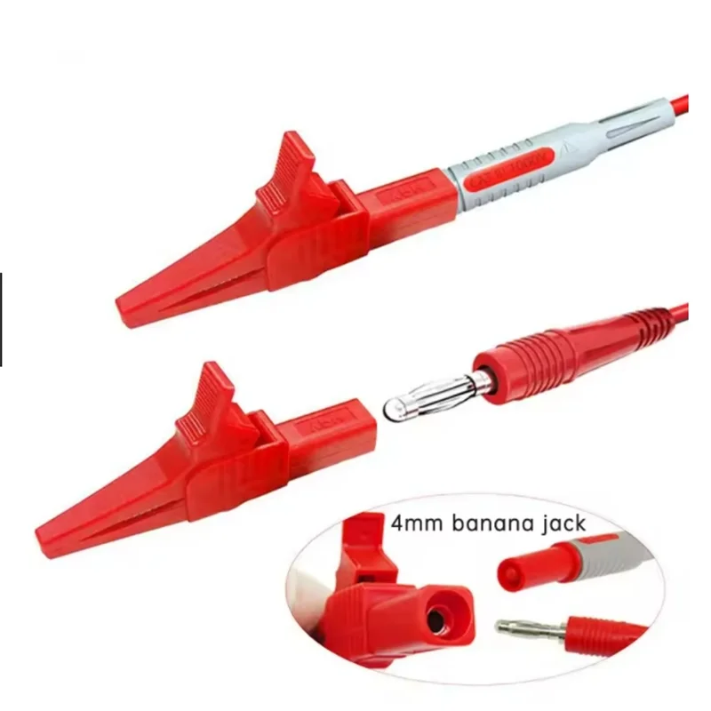 P2003 1/2/5PCS 32A Heavy Duty Alligator Clip Safety Copper Crocodile Clamp Multimeter Test Clips with 4mm Banana Socket 1000V