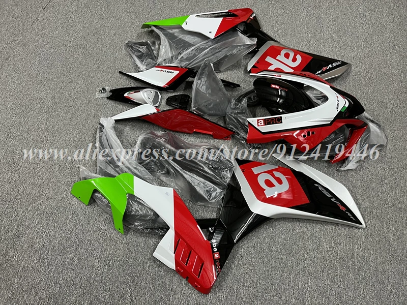 4Gifts New ABS Whole Fairings Kit Fit For Aprilia RSV4 1000 2016 2017 2018 2019 16 17 18 19 Bodywork Set Red Green